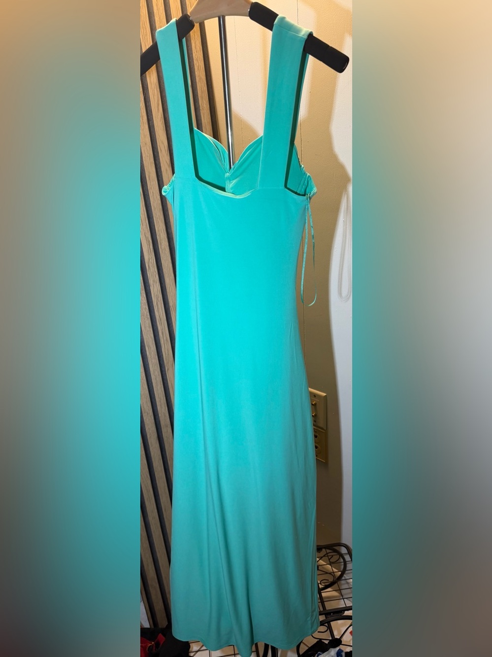 Express Aqua Sweetheart Maxi Dress - Picture 7 of 9